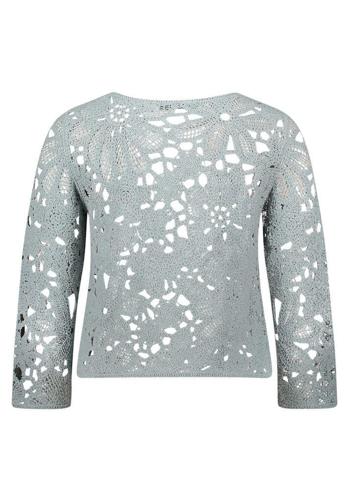 Lochstrick-Pullover