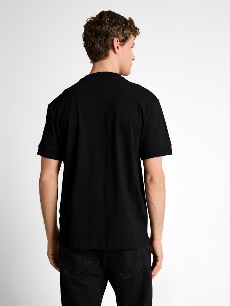 Relaxed Fit T-Shirt mit Rippbündchen
