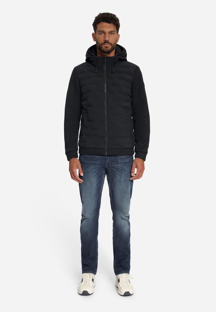 Jacket Short Fit Sealed Hooded Knitted Mix
