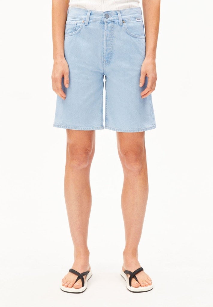 THAALINA MID WAIST DENIM SHORT