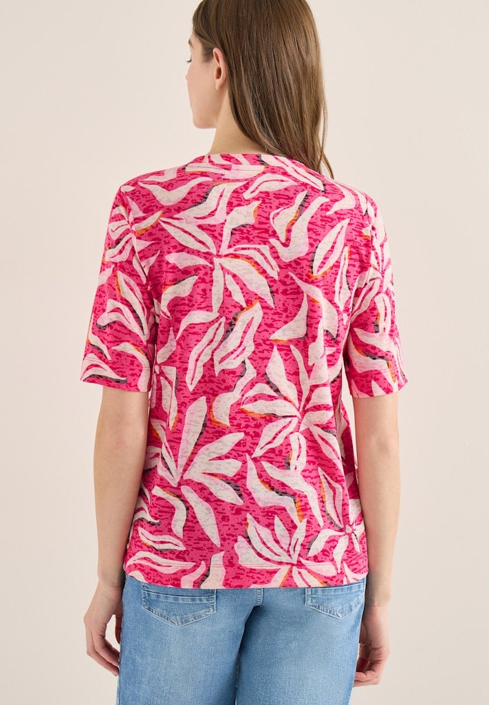 Kurzarm T-Shirt im Ausbrenner-Look