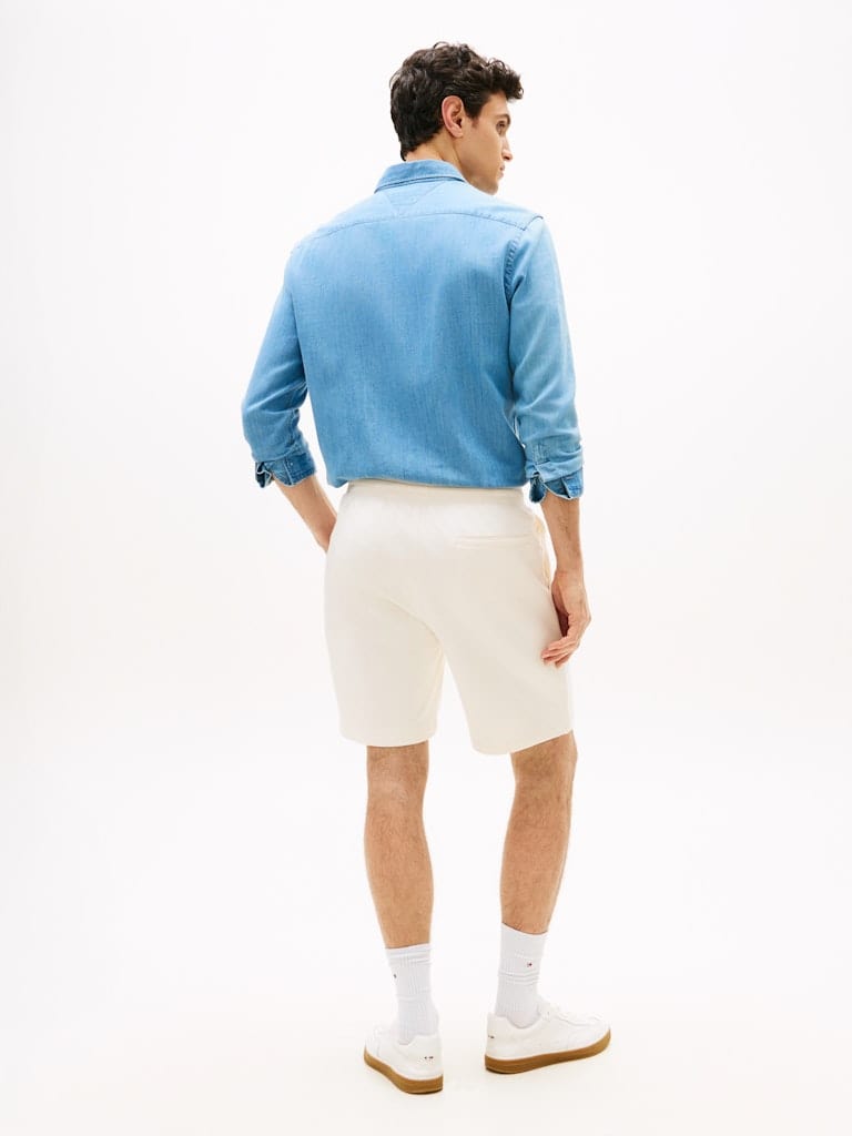 Flag Embroidery Terry Sweat Shorts