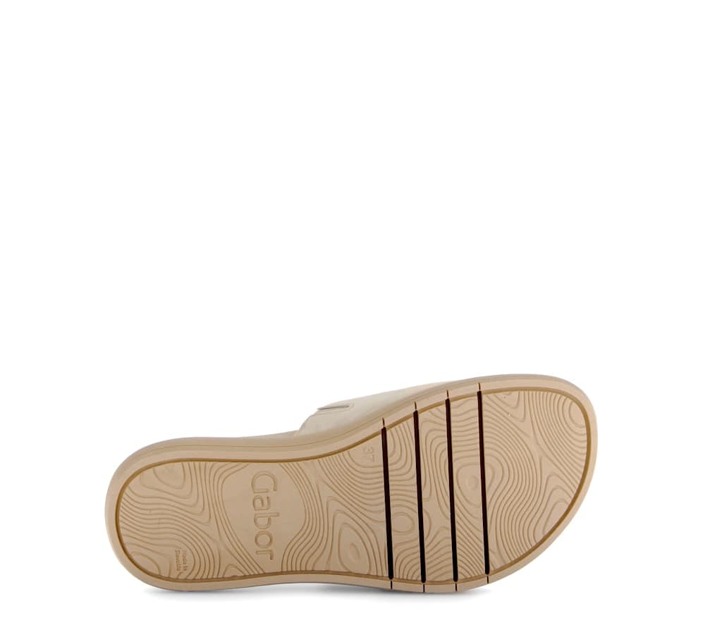 Pantoletten Rauleder beige