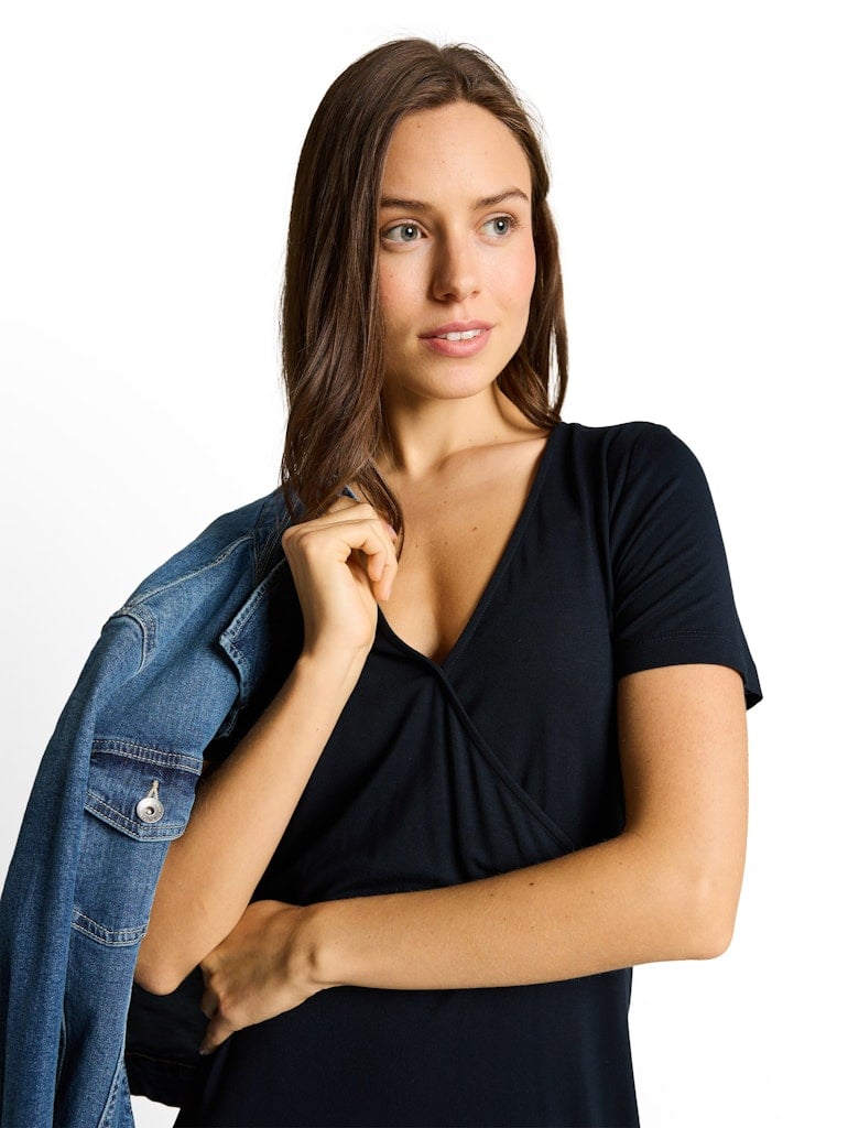 Jerseykleid in Wickel-Optik