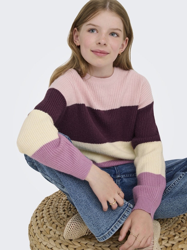 KOGSANDY L/S STRIPE PULLOVER KNT NOOS