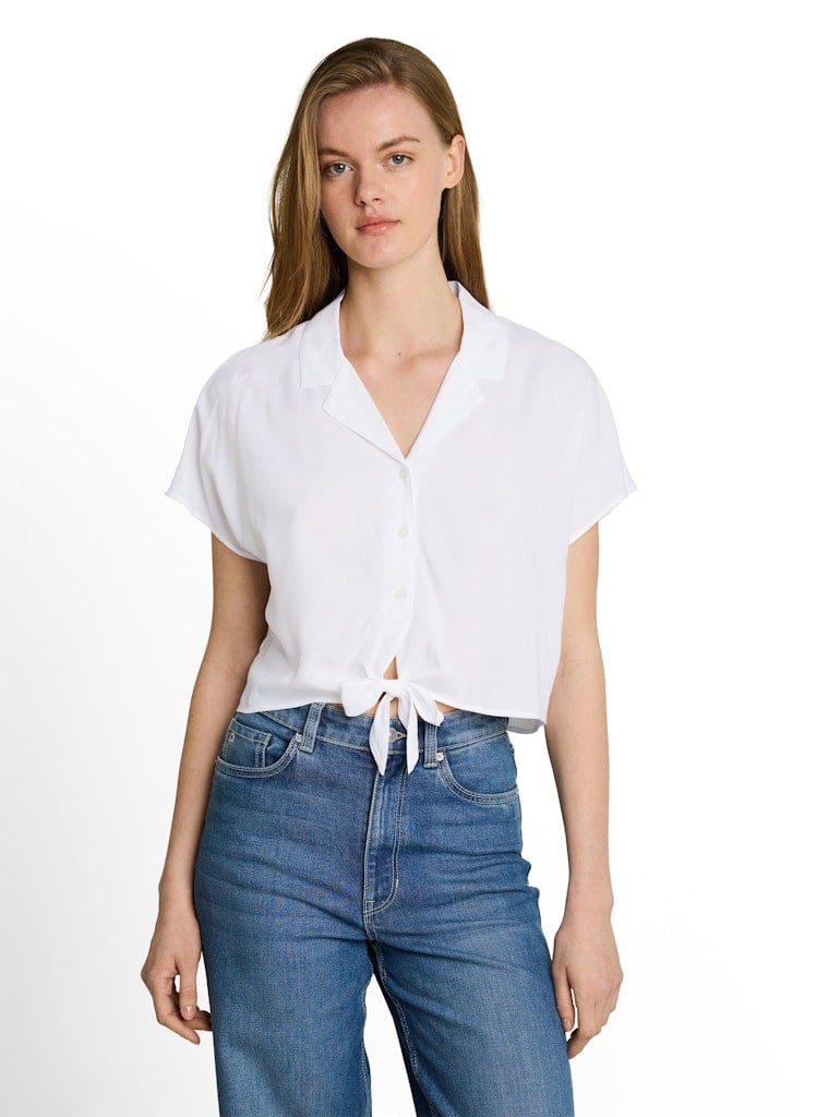 Resort Hemdbluse mit Knotendetail