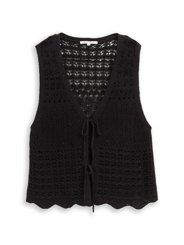 Strickwesten mit Lochmuster