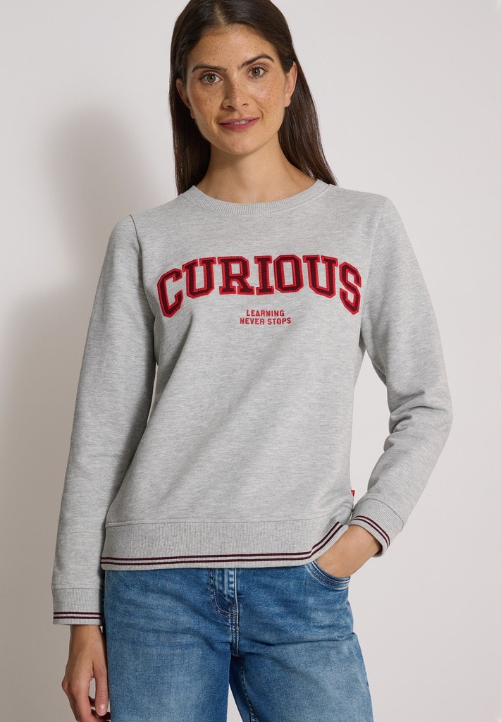 Sweatshirt mit Rundhals und Stickerei