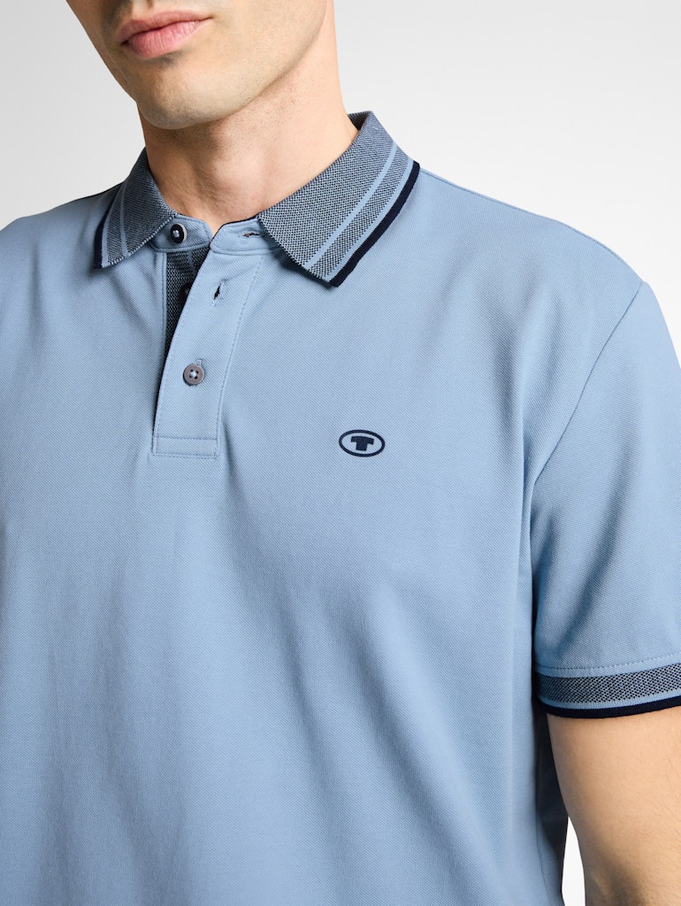 Piqué Poloshirt mit Logo-Print