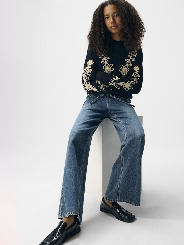 OBJROSIE MW WIDE JEANS NOOS