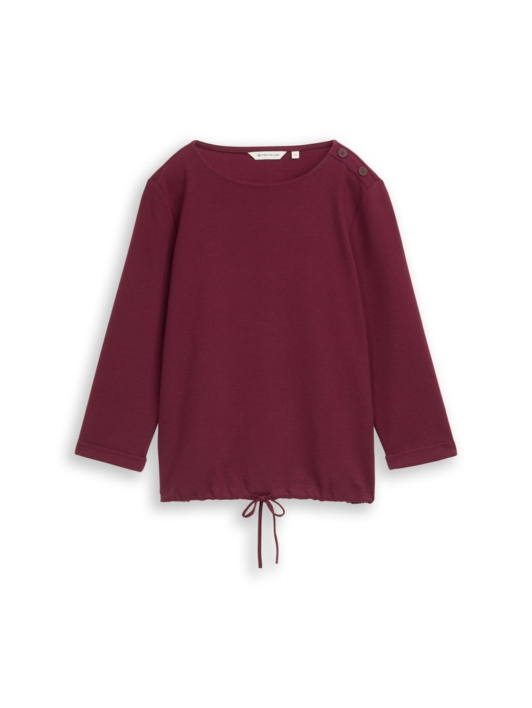 Langarmshirt mit Knopf-Details