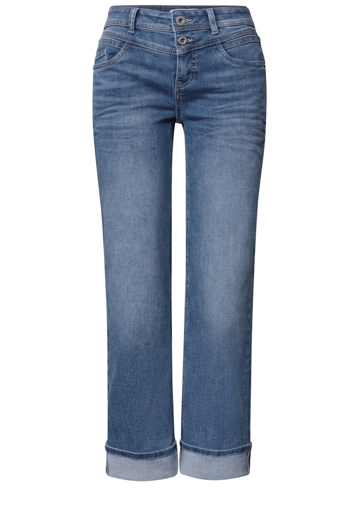 Straight Leg Jeans im Casual Fit mit Turn-Up