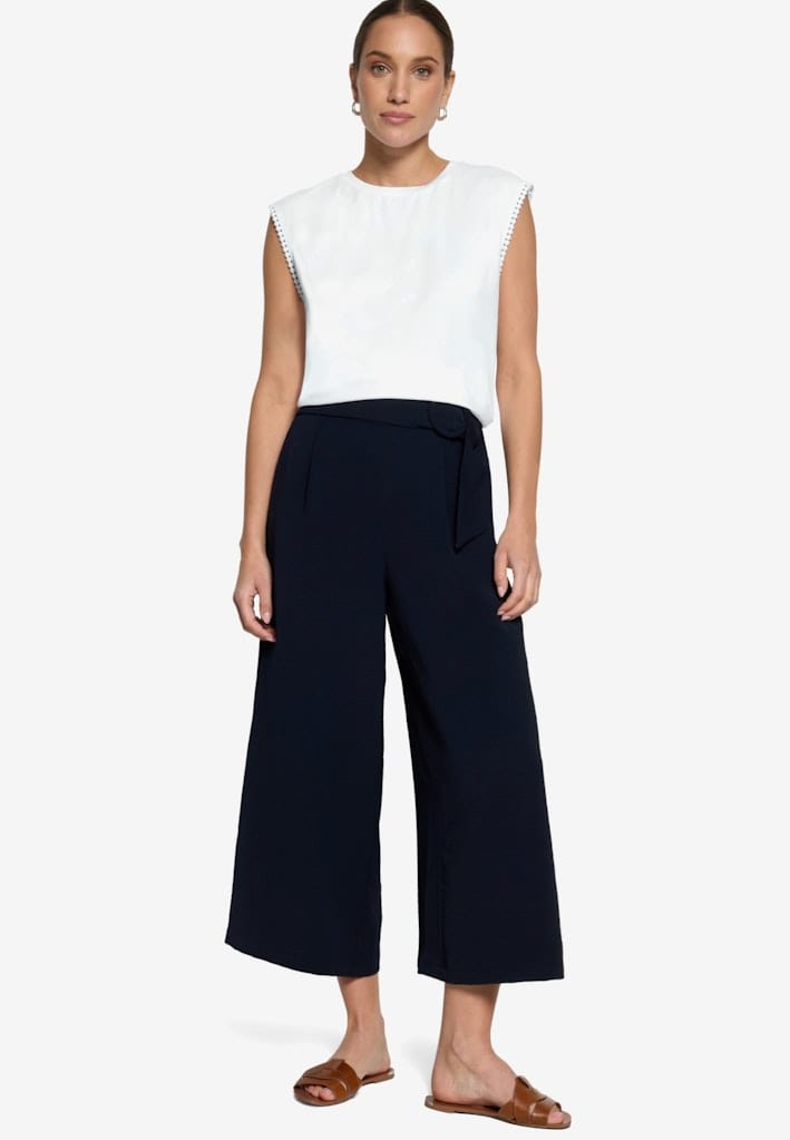 Stoffhose 7/8 Länge mit Schnalle