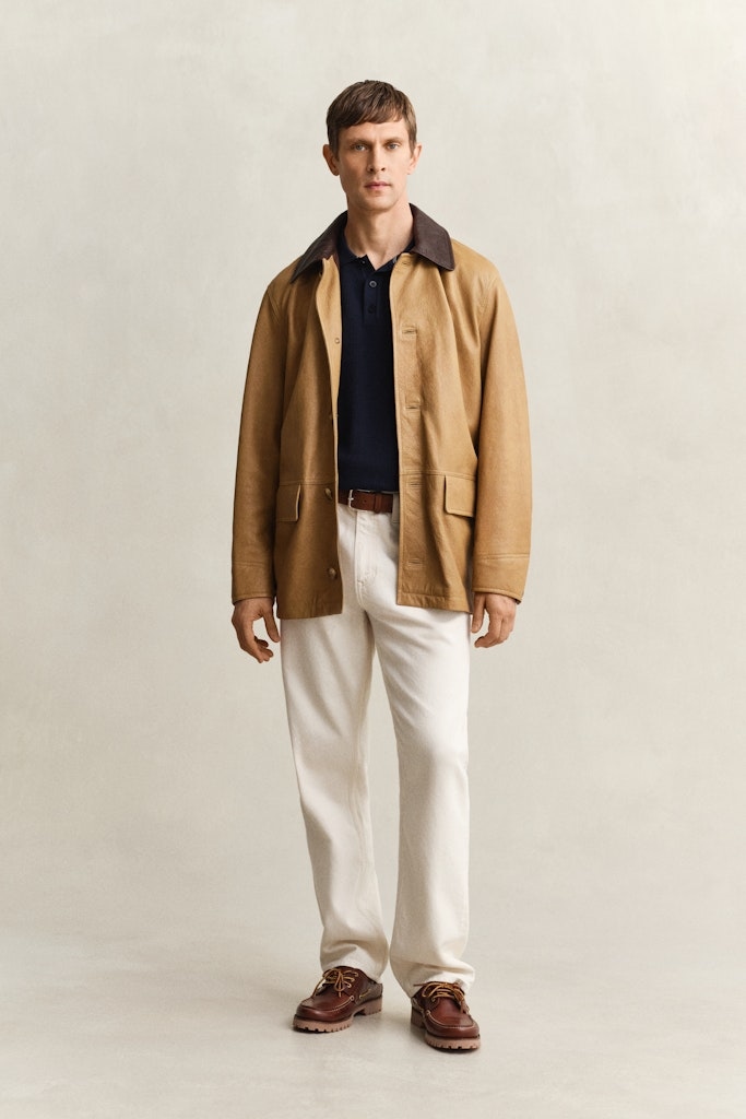 Polopullover aus strukturierter Baumwolle