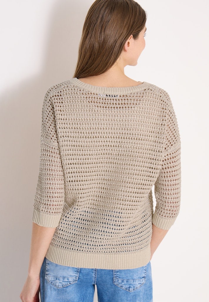 Pullover mit V-Neck und Garnmix