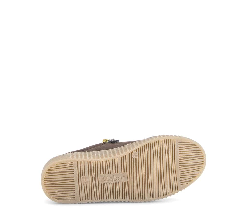 Sneaker low Materialmix Leder braun