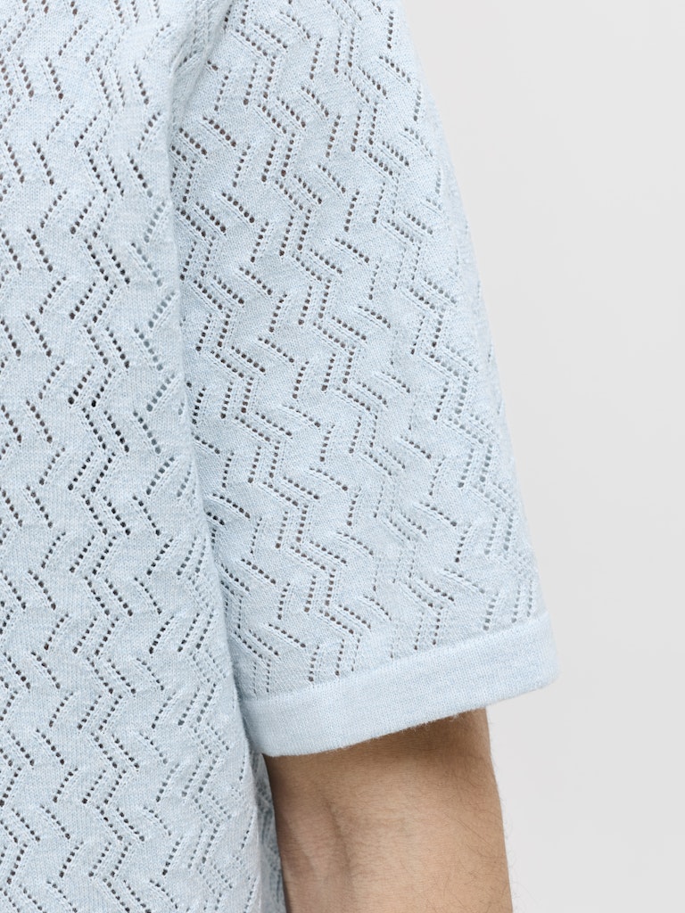 JORTYLER KNIT SS SPLIT NECK POLO SN