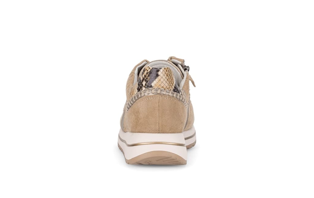 Sneaker low Materialmix Leder beige