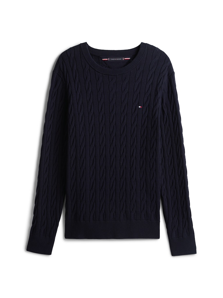 CLASSIC COTTON CABLE CREW NECK