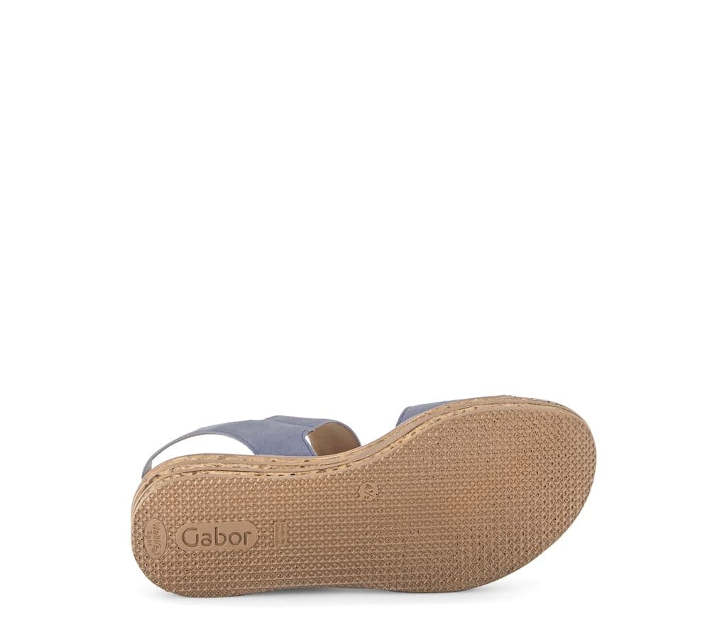 Plateau Sandalen Rauleder blau