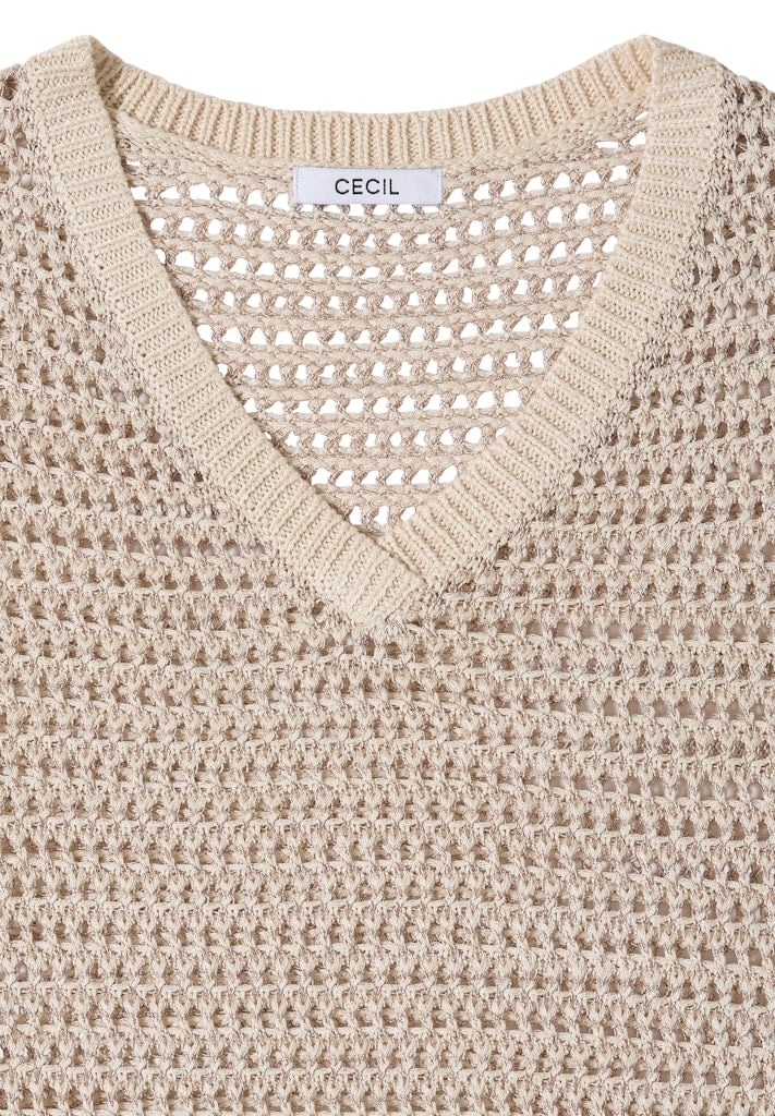 Pullover mit V-Neck und Garnmix