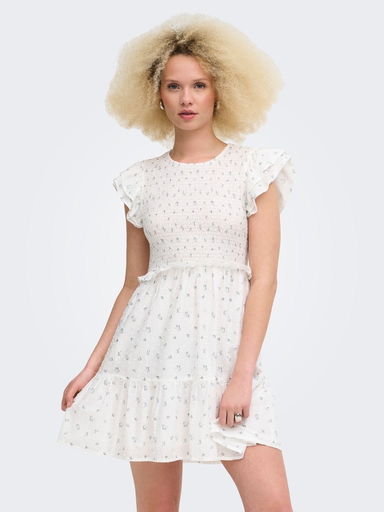 ONLDIONE S/S SHORT SMOCK DRESS WVN EX