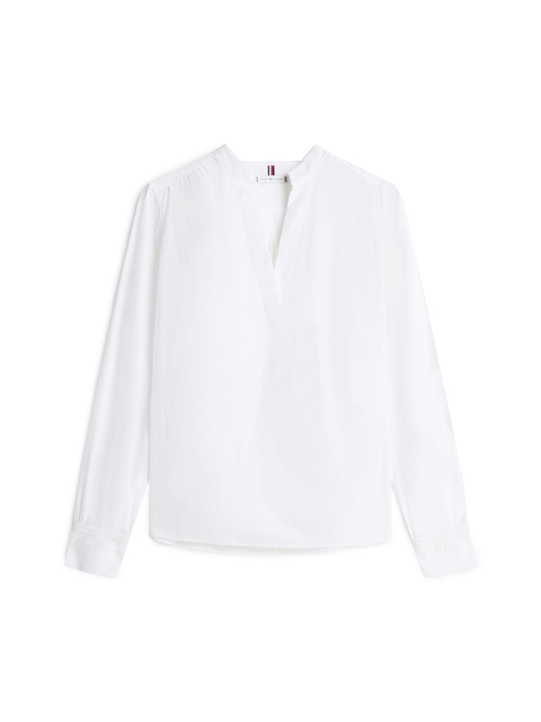 POPLIN V-NK BLOUSE