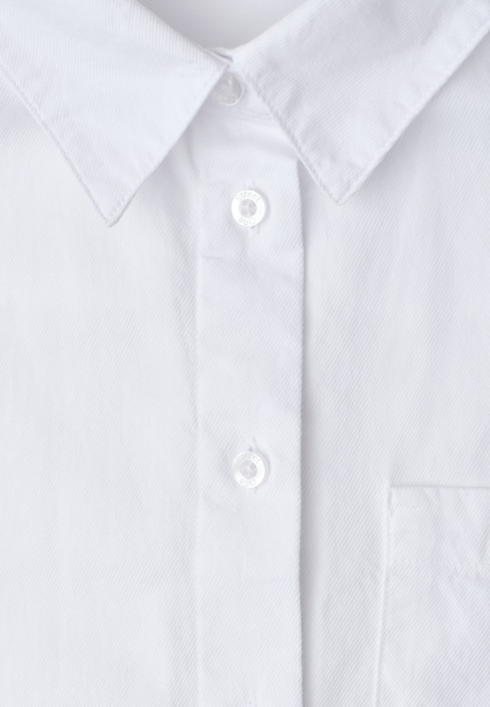 Langarm Bluse mit Hemdkragen aus Twill