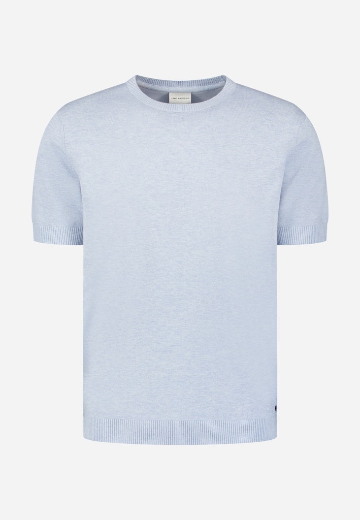 Pullover Short Sleeve Crew Neck Melange