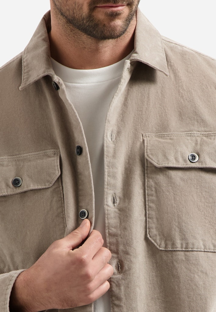 Overshirt Buttons Twill Stretch