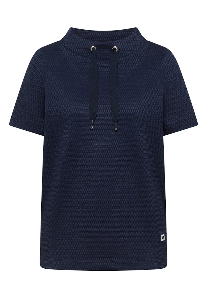 Shirt mit Funnel Neck im Two-Tone-Look