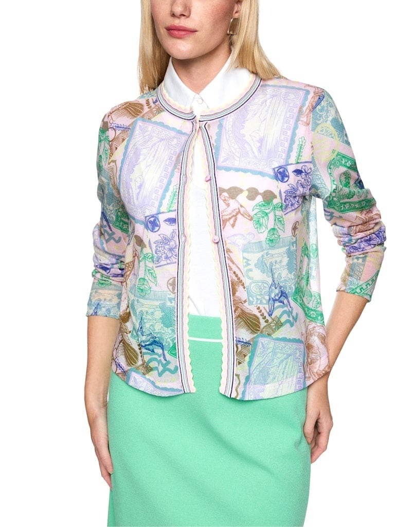 Bedruckter Cardigan Knitted in Germany