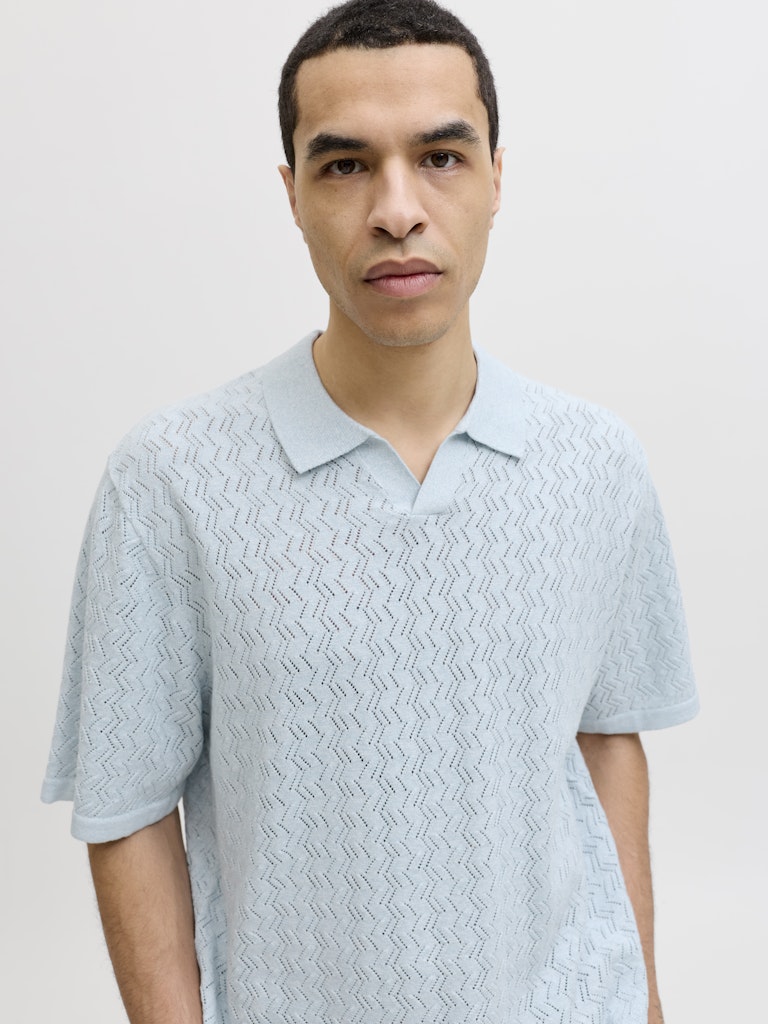 JORTYLER KNIT SS SPLIT NECK POLO SN