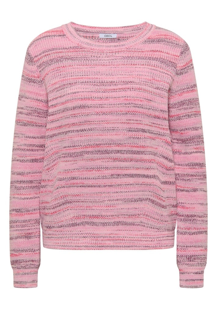 Pullover mit Rundhals und Space-Dye-Optik