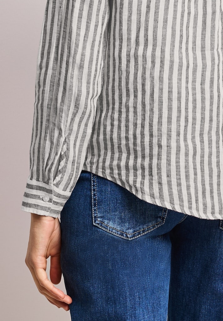 Langarm Hemdbluse aus Leinen