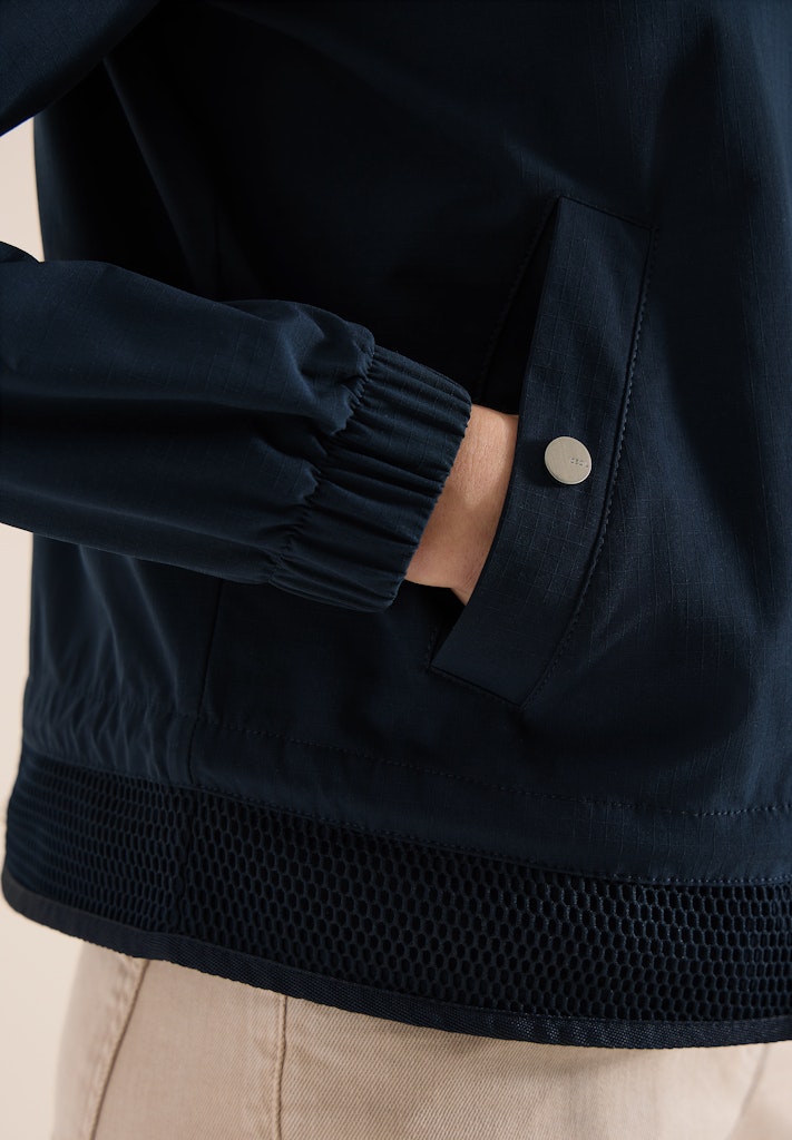 Blouson mit Tunnelzug und Mesh-Details