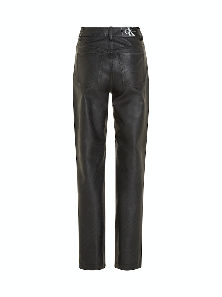 FAUX LEATHER HIGH RISE STRAIGHT