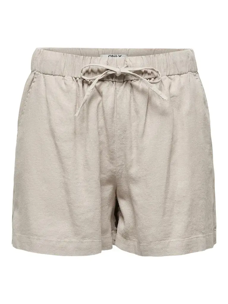 ONLCARO MW LINEN B PULL-UP SHORTS CC PNT