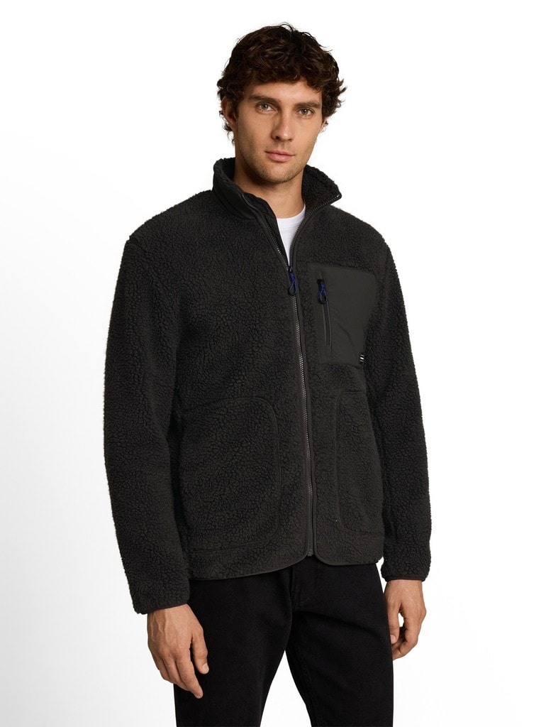 Relaxed Fit Teddy Jacke