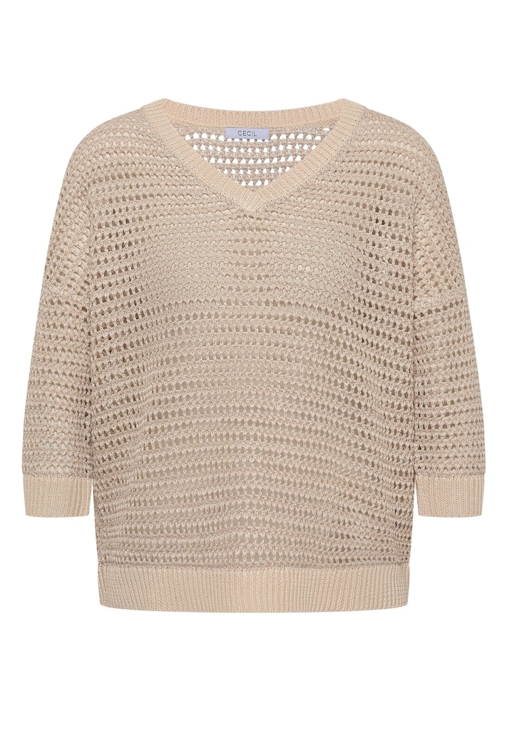 Pullover mit V-Neck und Garnmix