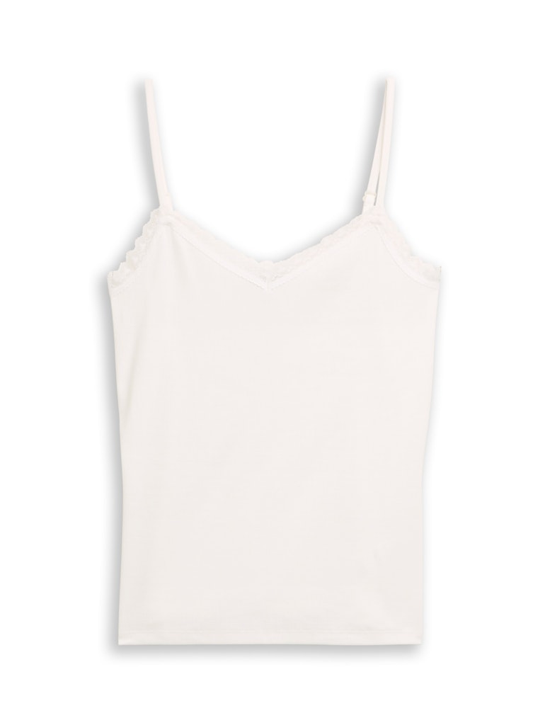 Slim Fit Top mit Spitze