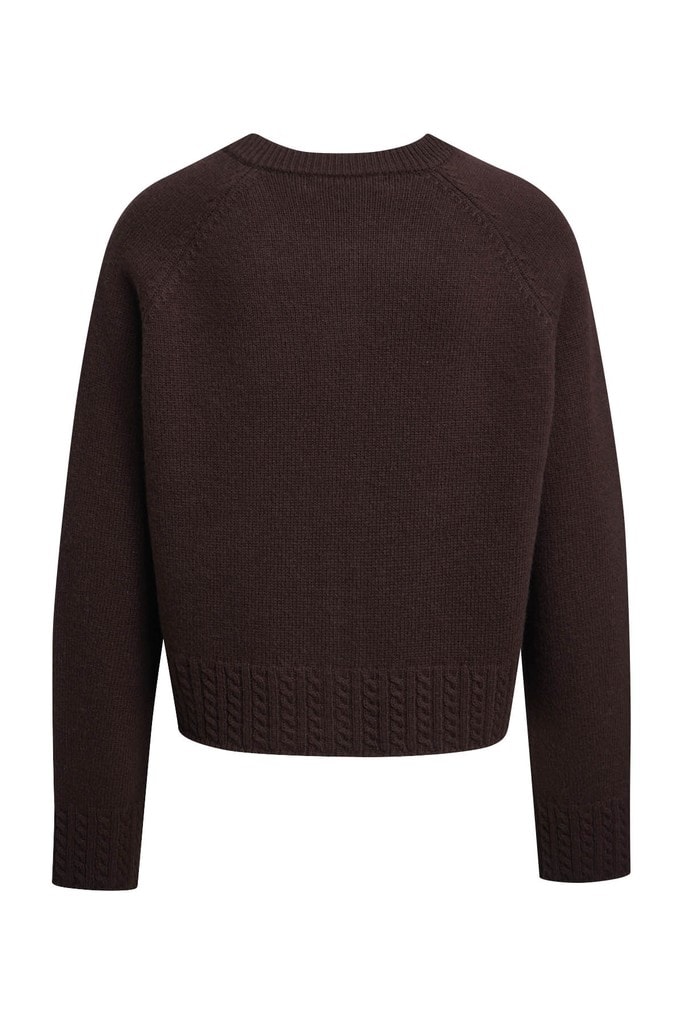 Raglan Cardigan Cable hem