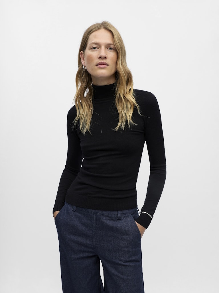 OBJTHESS L/S ROLLNECK KNIT PULLOVER NOOS