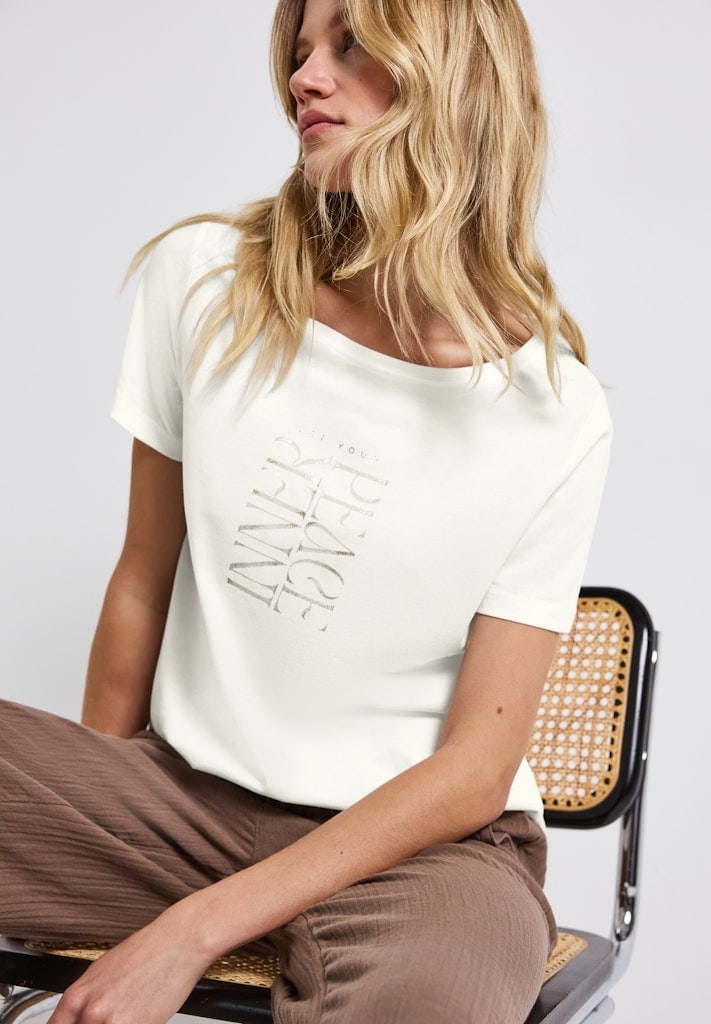 T-Shirt mit Wording Print