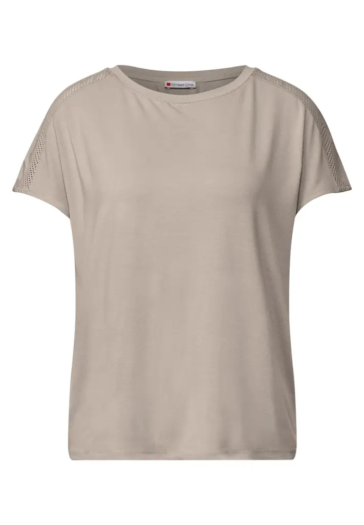 Jersey-Shirt mit Mesh-Detail