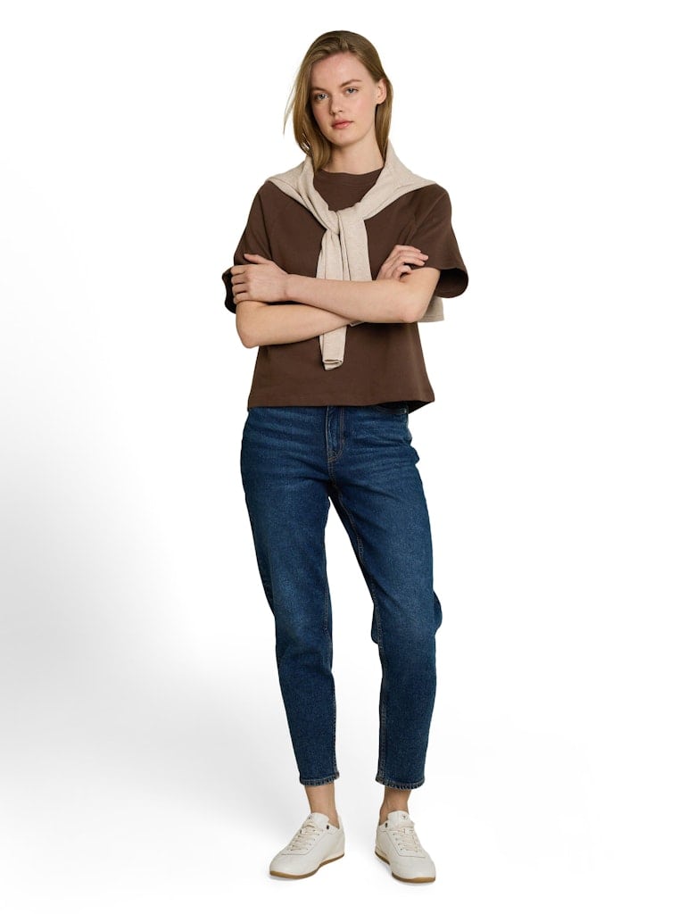 Loose Fit Sweatshirt mit Kurzarm
