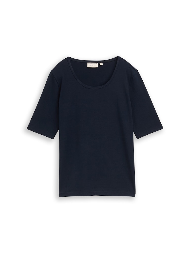 Basic T-Shirt mit Rundhalsausschnitt