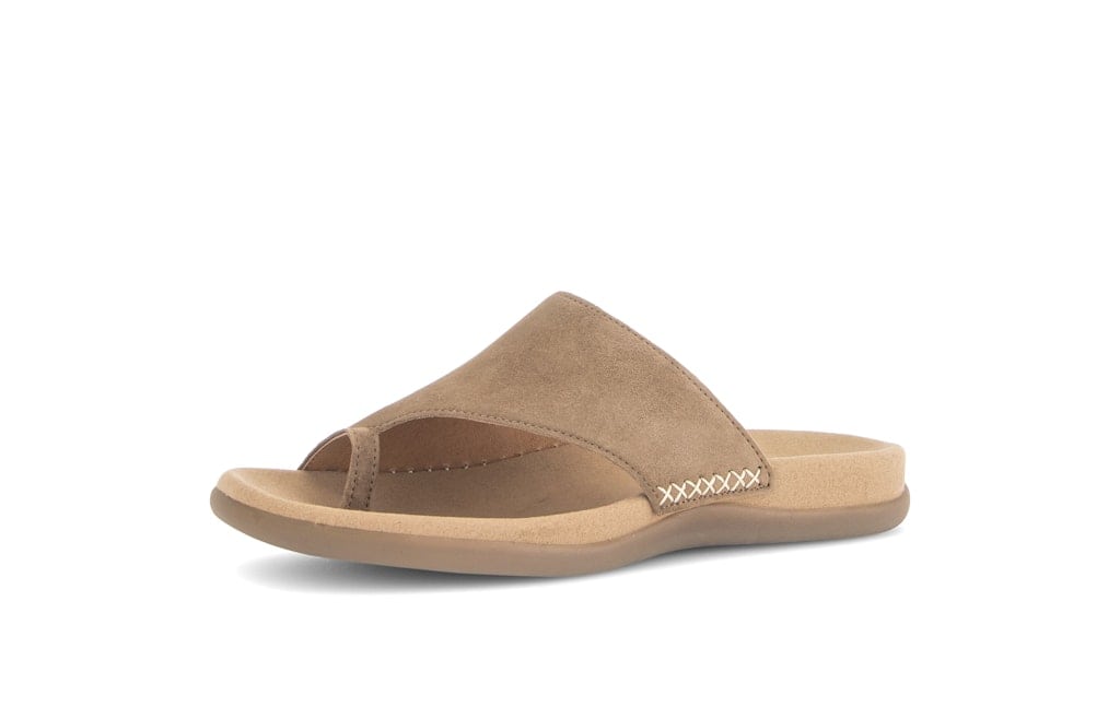 Zehentrenner Rauleder braun