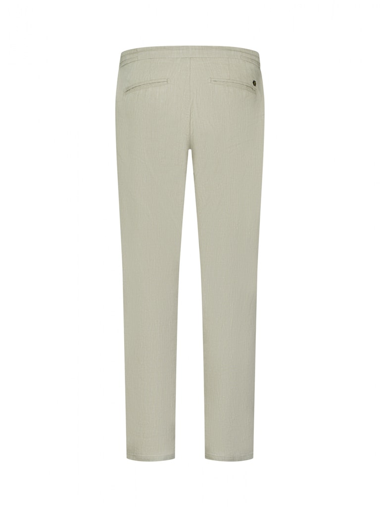 Pants With Linen Yarn Dyed