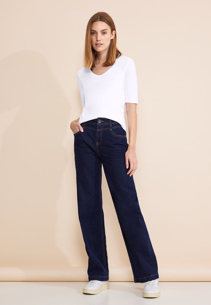 Basic T-Shirt mit blickdichter Front